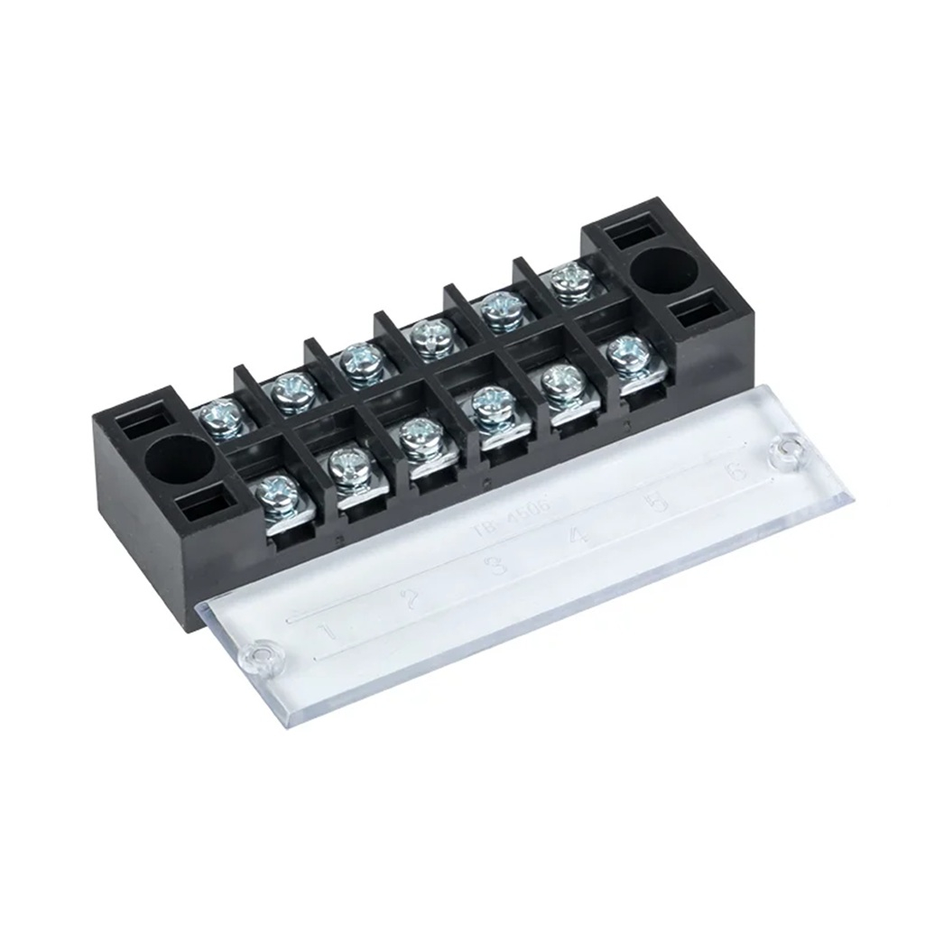 Колодка клеммная EKF TB-4506 до 4.5 кв.мм, 6 пар, 45 А, термопласт, черная