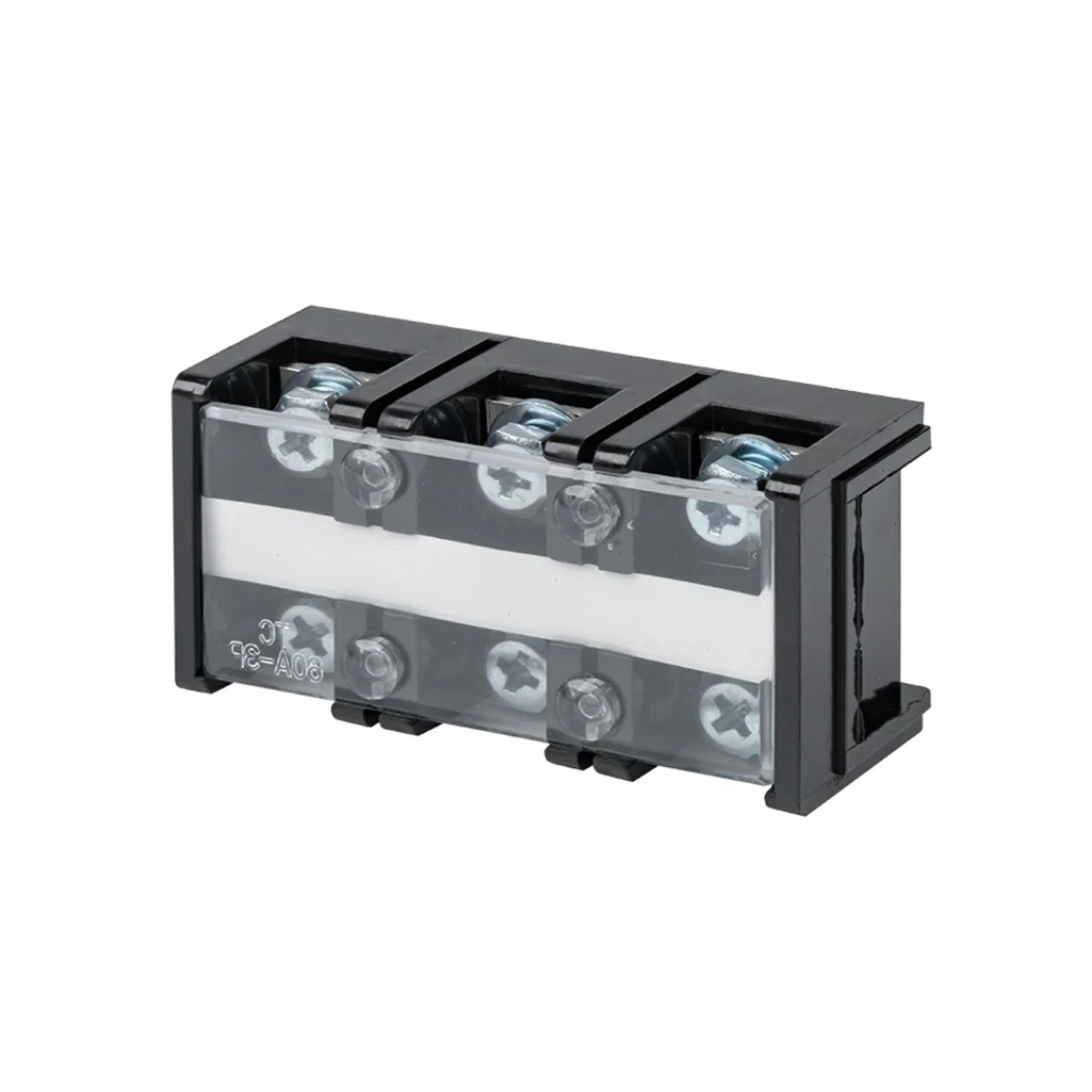 Колодка клеммная EKF TC-603 до 16 кв.мм, 3 пар, 60 А, термопласт, черная
