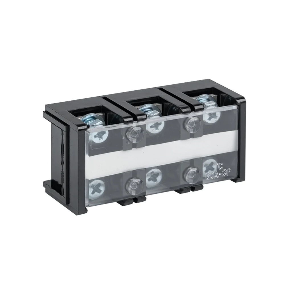 Колодка клеммная EKF TC-603 до 16 кв.мм, 3 пар, 60 А, термопласт, черная