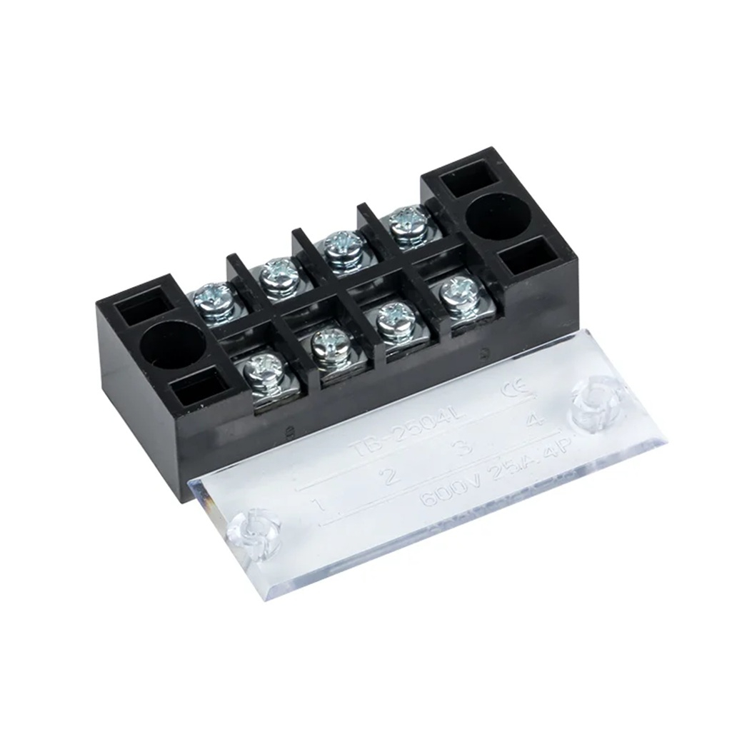 Колодка клеммная EKF ТВ-2504 до 2.5 кв.мм, 4 пары, 25 А, термопласт, черная