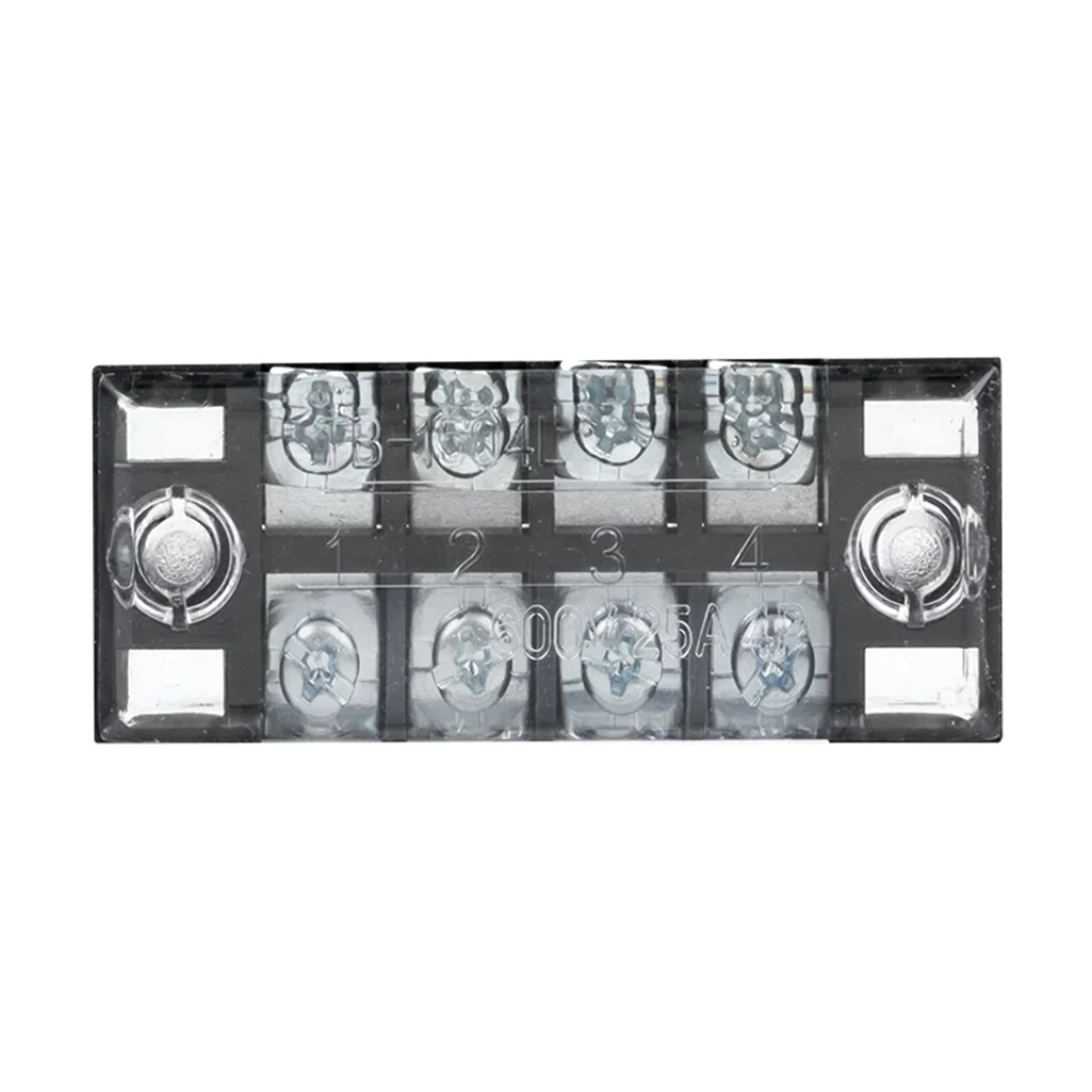 Колодка клеммная EKF ТВ-2504 до 2.5 кв.мм, 4 пары, 25 А, термопласт, черная