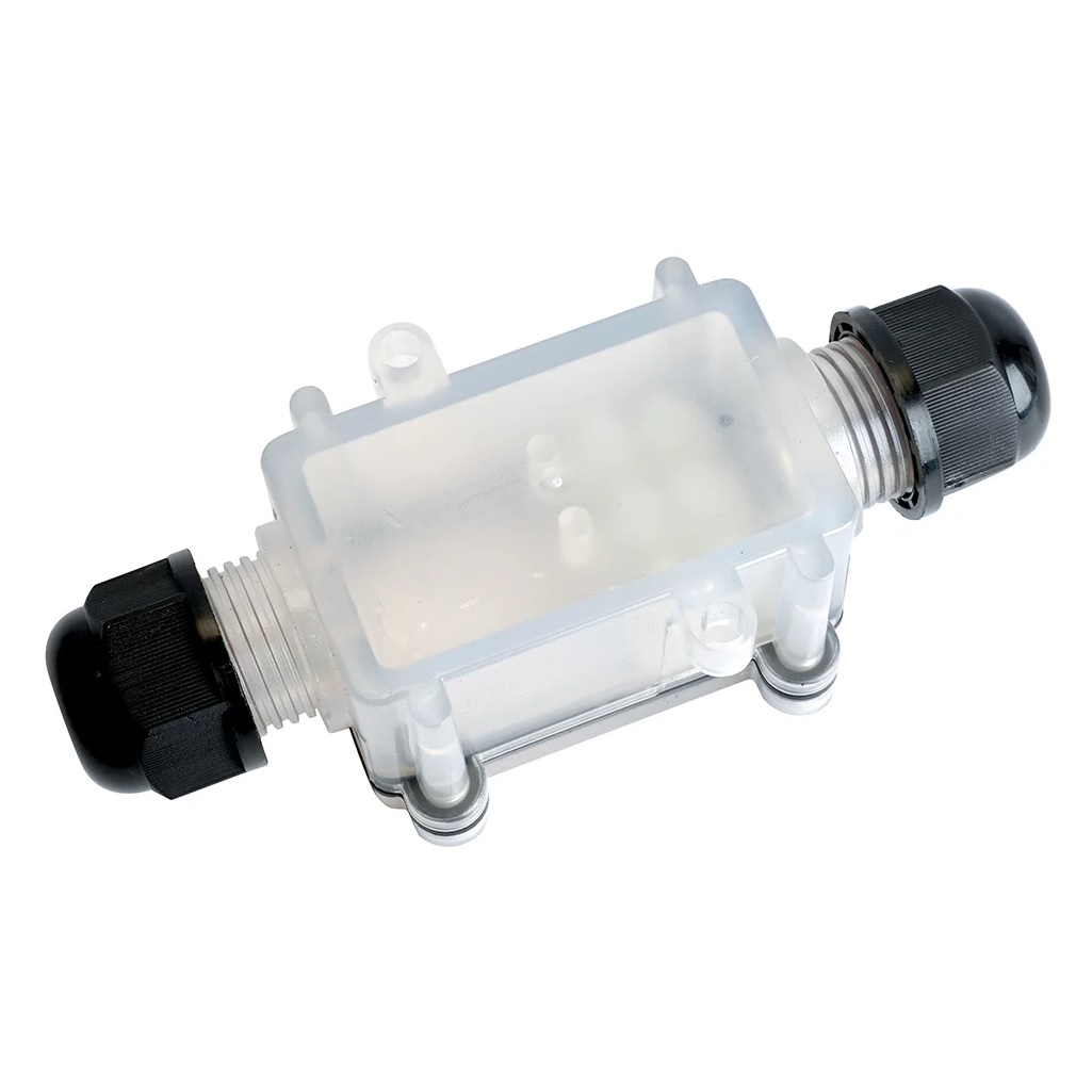 Коробка распределительная Stekker LD536 50128, водонепроницаемая на 2 выхода, прозрачный