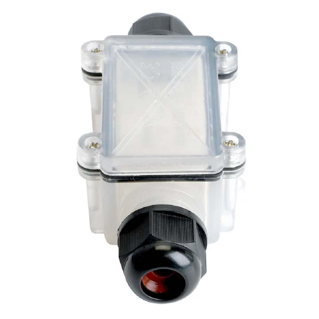 Коробка распределительная Stekker LD536 50128, водонепроницаемая на 2 выхода, прозрачный