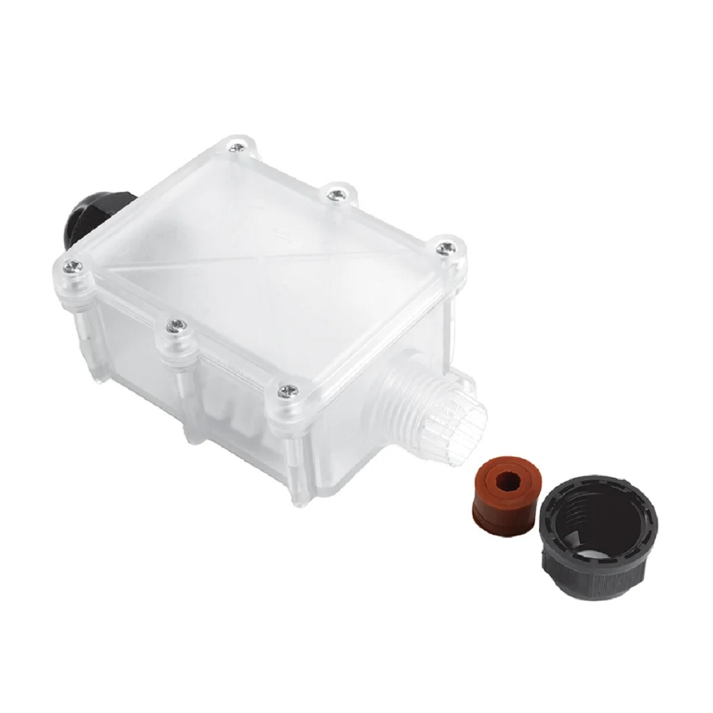 Коробка распределительная Stekker LD537 50129, водонепроницаемая на 2 выхода, прозрачный