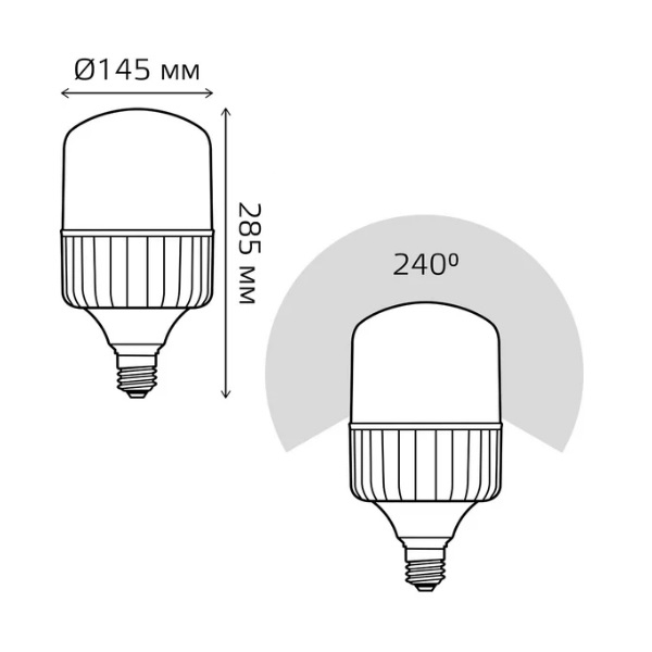 Лампа Gauss Elementary T160 100W 6500K E40 LED 63430