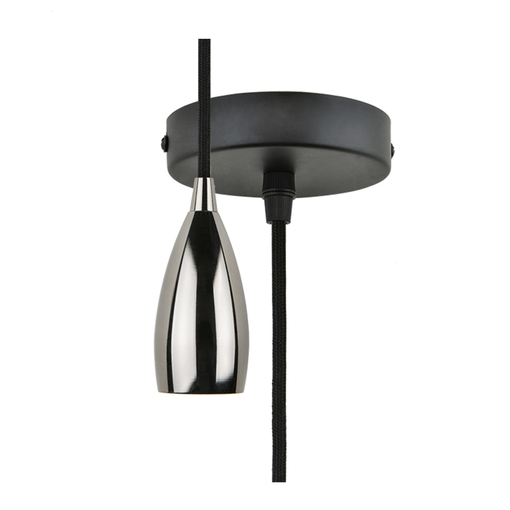 Патрон декоративный Uniel DLC-T-S32-E27 TS-1M-BL Pearl Black Techno, алюминий, черный жемчуг