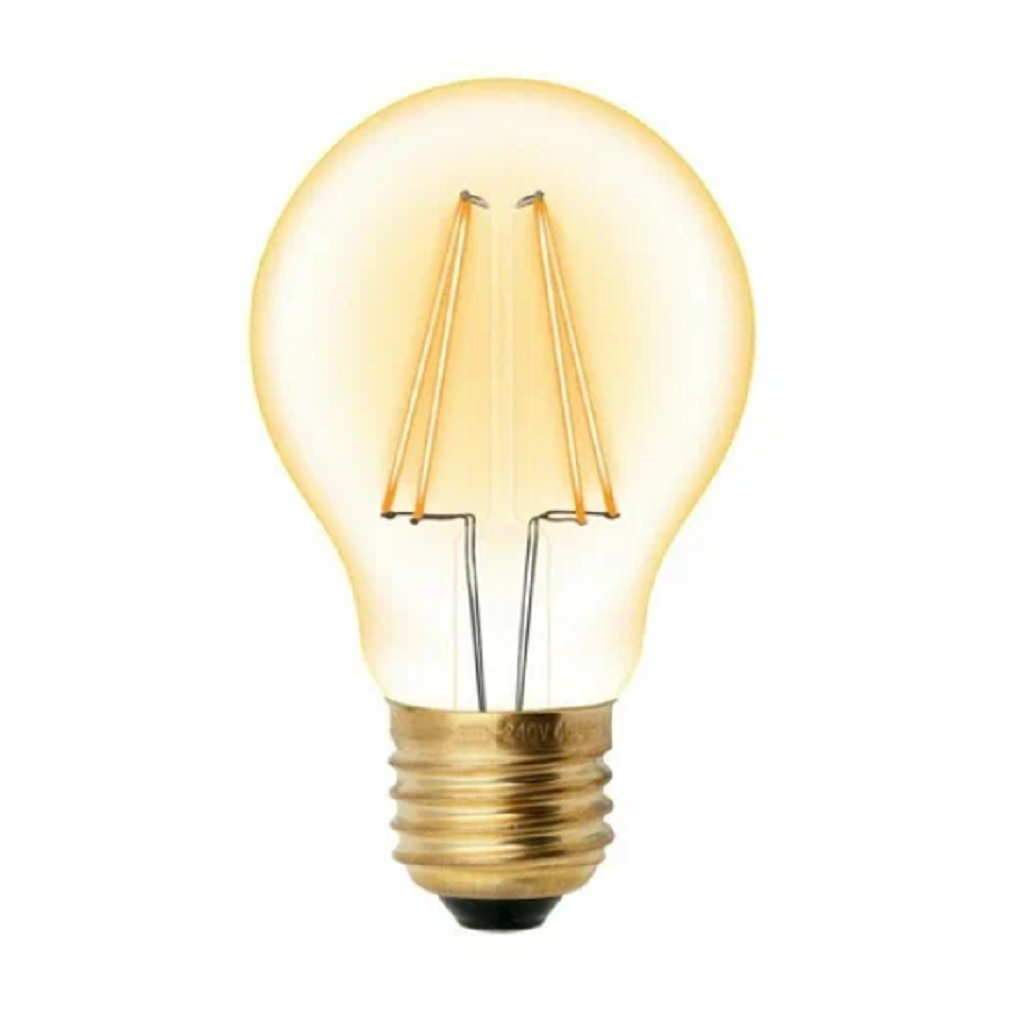 Лампа светодиодная Vintage Uniel LED-A60-6W/GOLDEN/E27 GLV21GO, золотистая