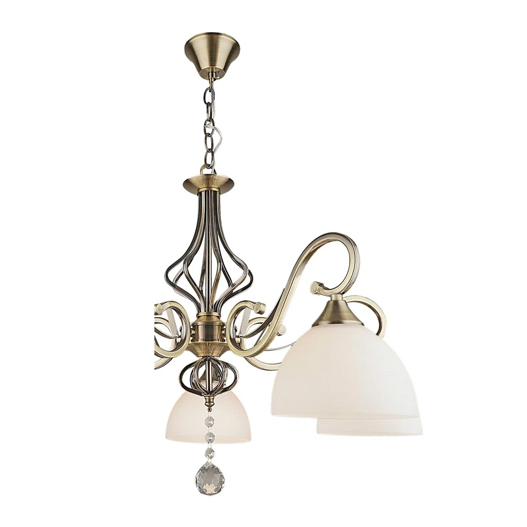 Люстра Reluce 03794-0.4-05, 5 ламп, Е27, 300 Вт, стекло, до 30 кв.м