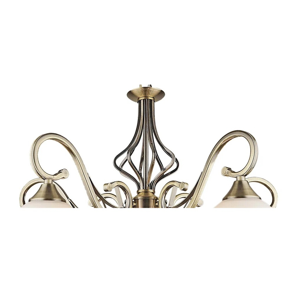 Люстра Reluce 03794-0.4-05, 5 ламп, Е27, 300 Вт, стекло, до 30 кв.м