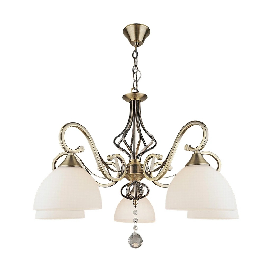 Люстра Reluce 03794-0.4-05, 5 ламп, Е27, 300 Вт, стекло, до 30 кв.м