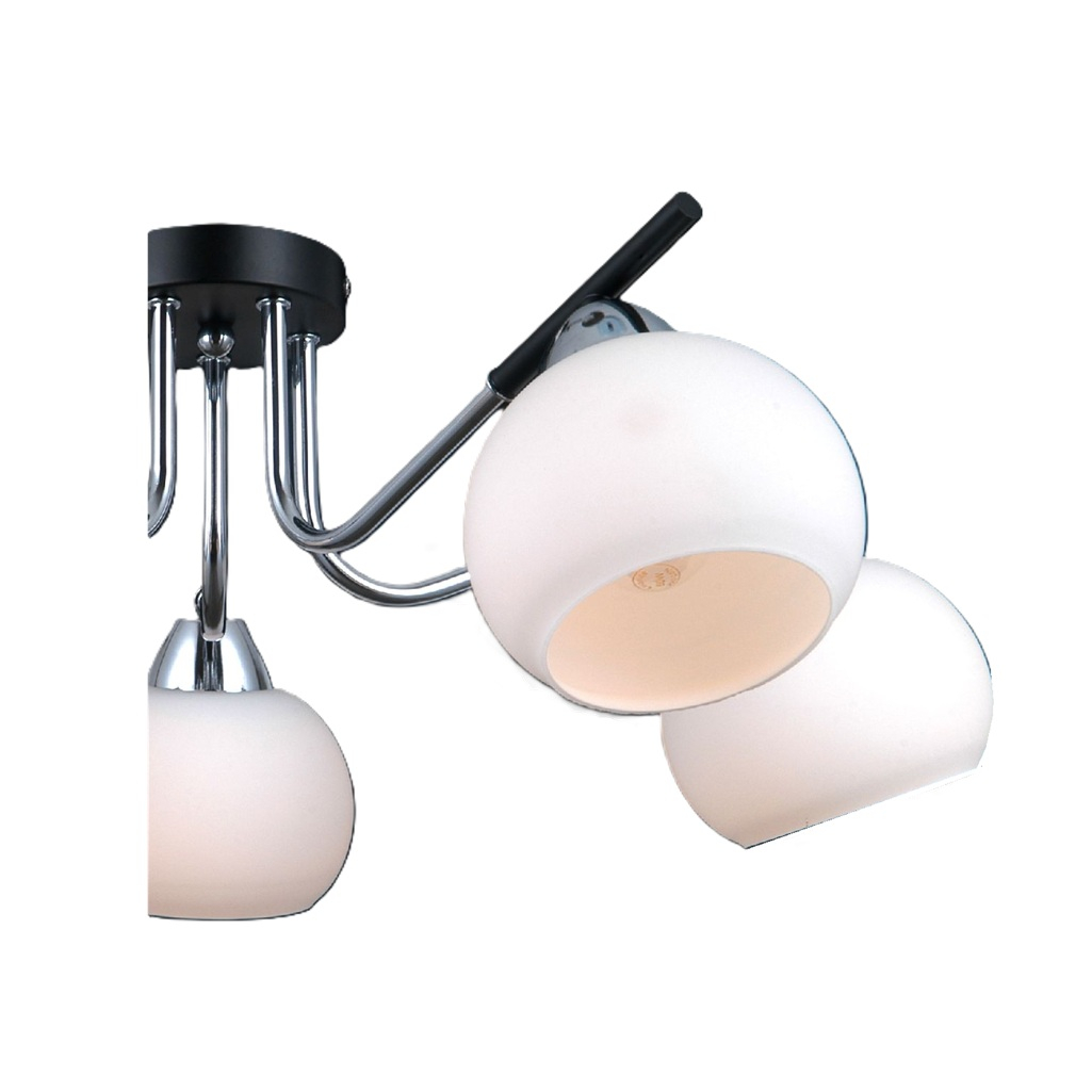 Люстра Illumico IL0713-5CSQ-24 BK CR LIBRA, 5 ламп, Е27, 200 Вт, стекло, до 30 кв.м