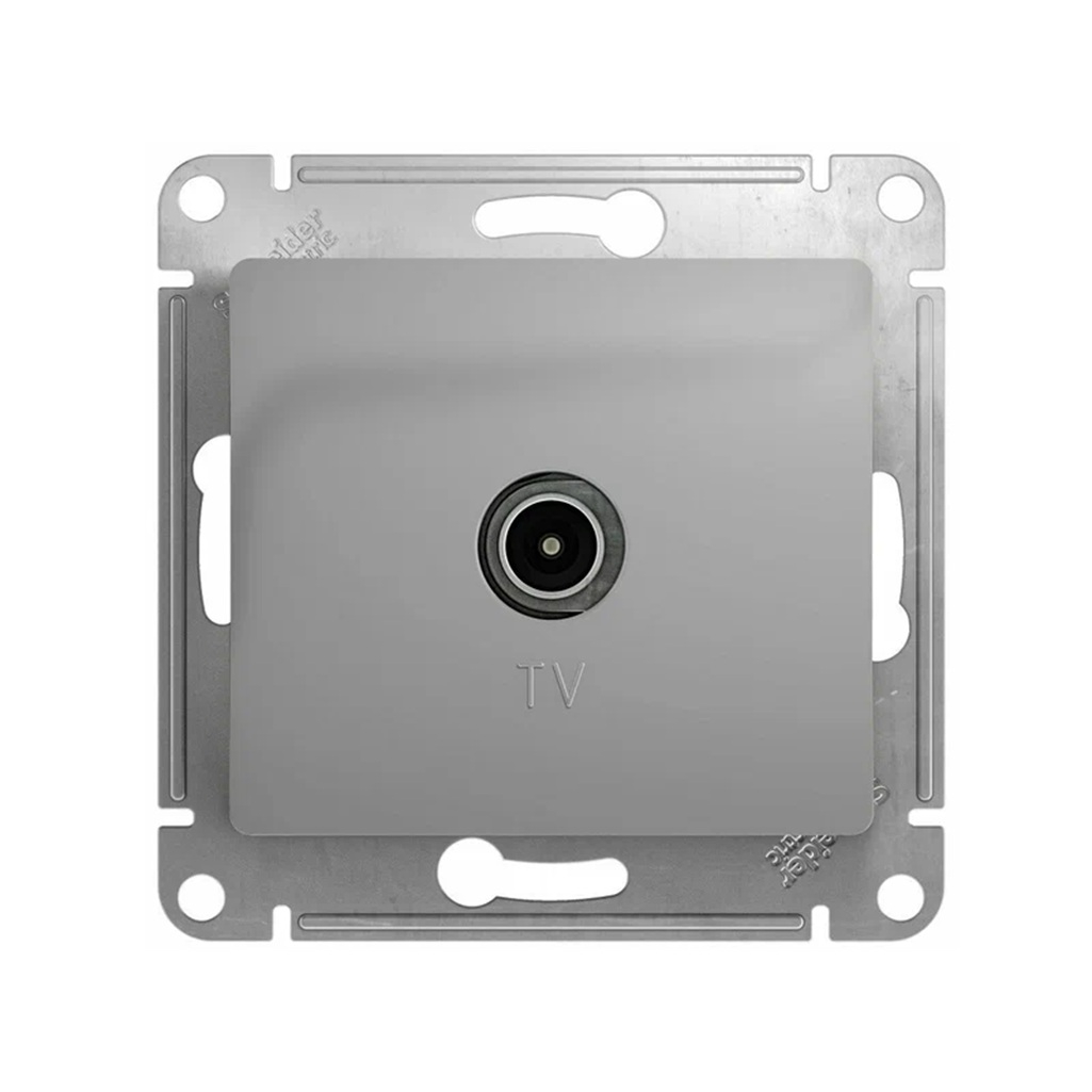Розетка ТВ оконечная Systeme Electric Glossa GSL000391 встраиваемая, алюминий