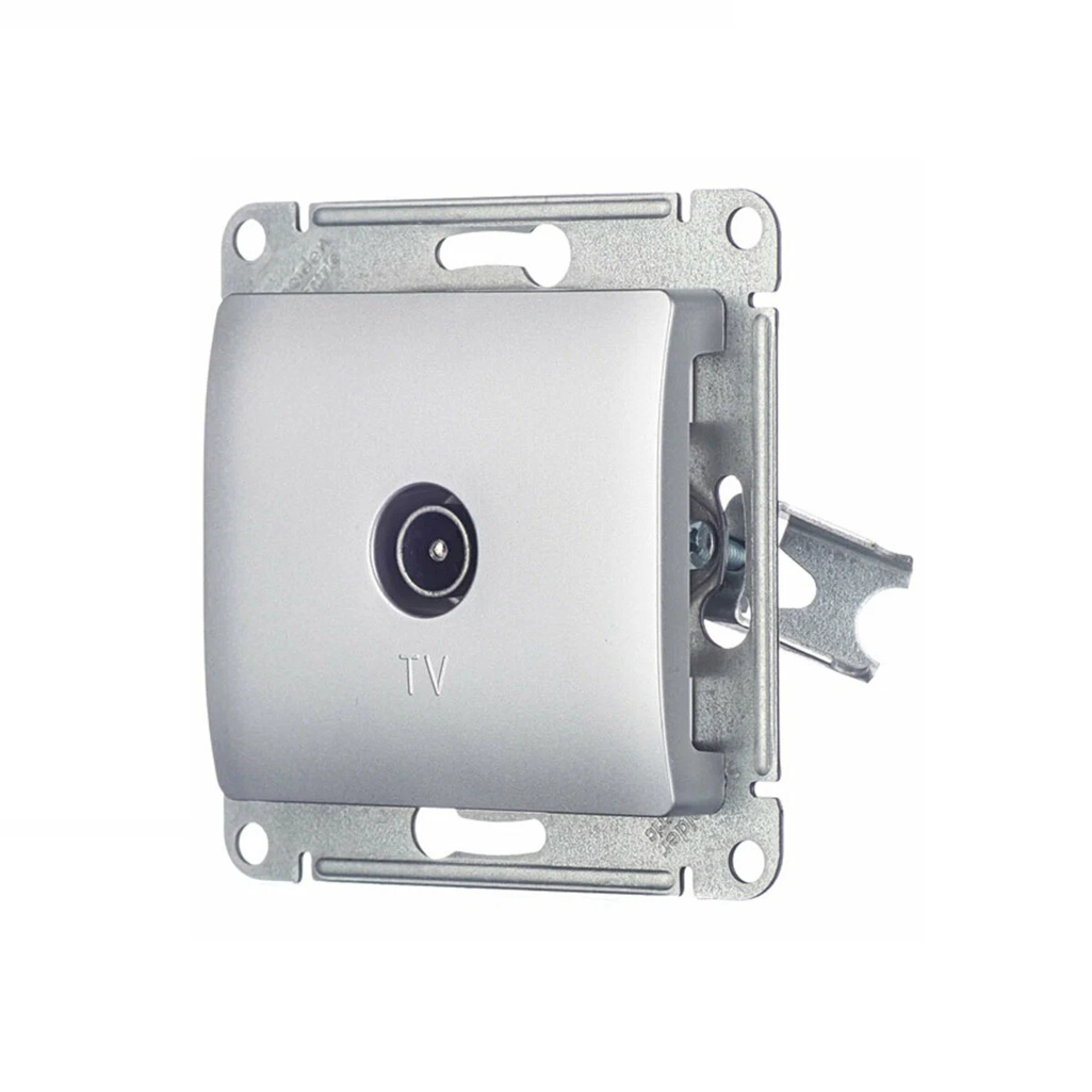 Розетка ТВ оконечная Systeme Electric Glossa GSL000391 встраиваемая, алюминий