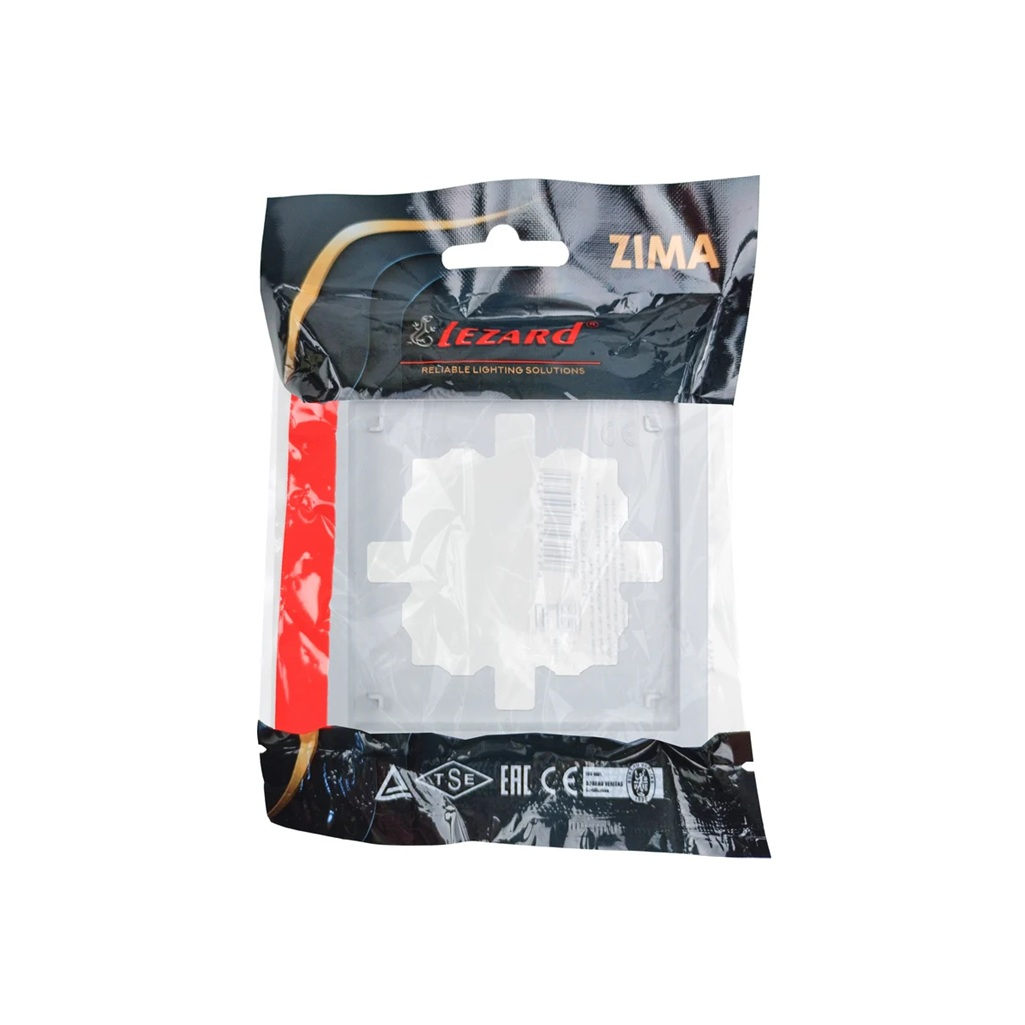 Рамка 1-местная Lezard Zima 704-0200-146 горизонтальная, пластик, белая