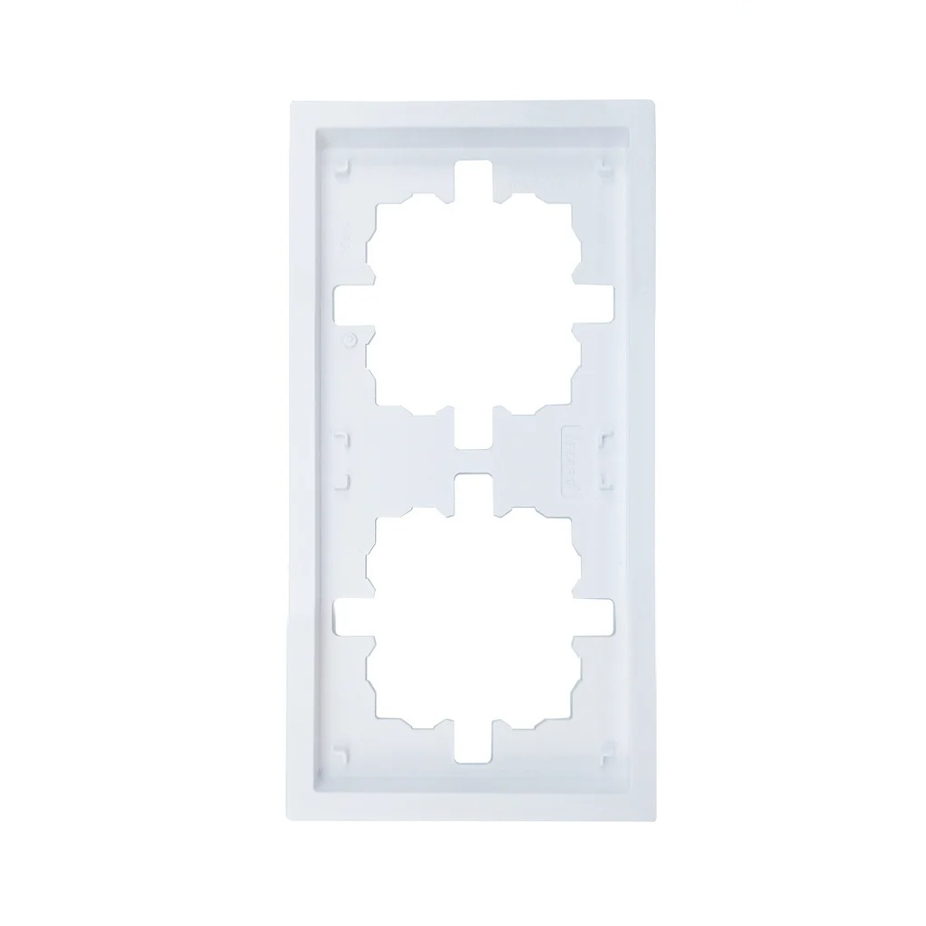 Рамка 2-местная Lezard Zima 704-0200-147 горизонтальная, пластик, белая