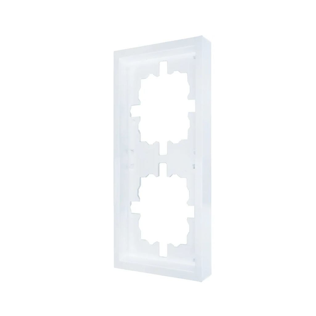 Рамка 2-местная Lezard Zima 704-0200-147 горизонтальная, пластик, белая