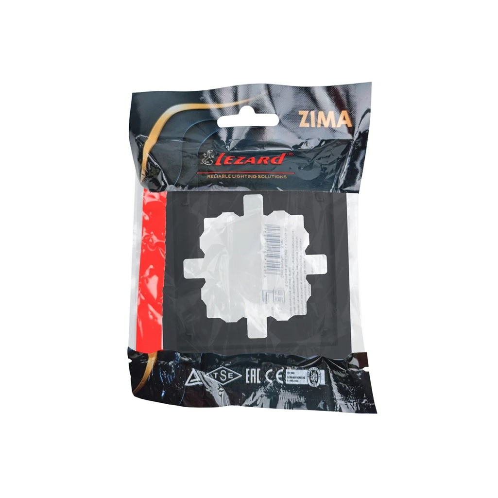 Рамка 1-местная Lezard Zima 704-4200-146 горизонтальная, пластик, черный бархат