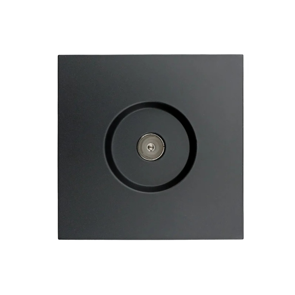 Розетка ТВ оконечная Lezard Zima безвинтовой зажим, черный бархат 704-4288-130