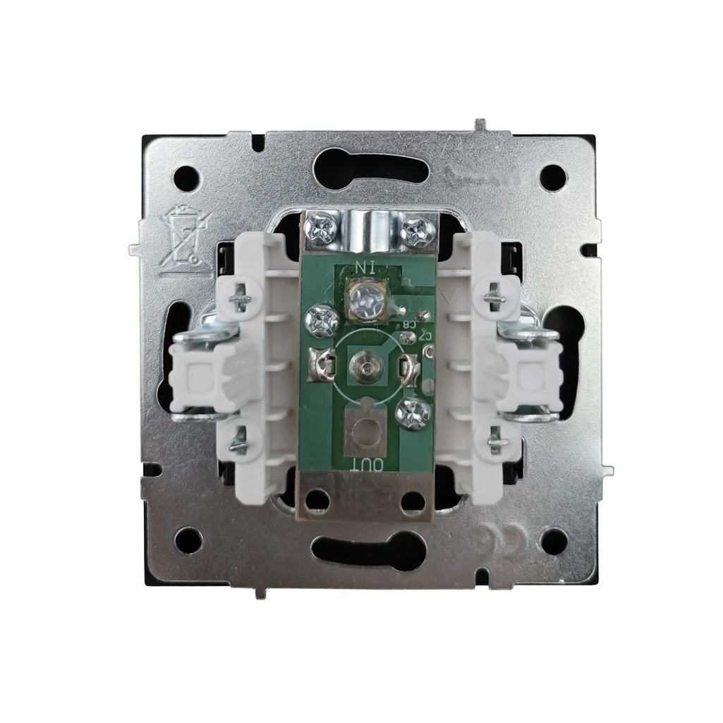 Розетка ТВ оконечная Lezard Zima безвинтовой зажим, черный бархат 704-4288-130