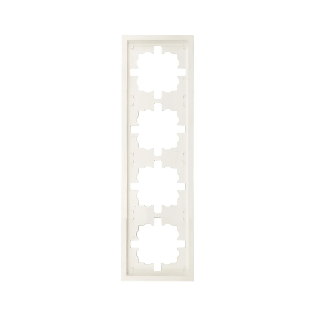 Рамка 4-местная Lezard Zima 704-9000-149 горизонтальная, слоновая кость