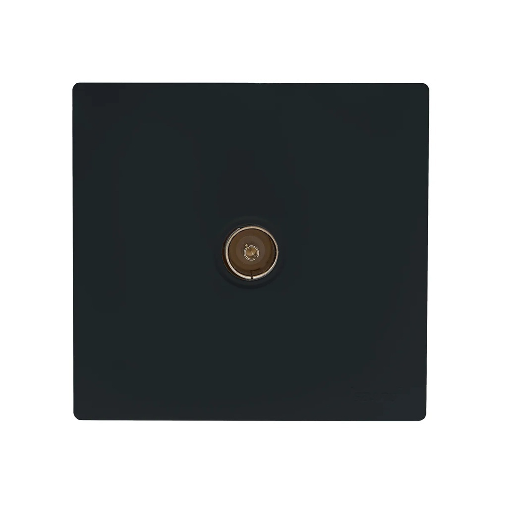 Розетка ТВ оконечная Lezard Leto 752-4200-130 накладная, чёрный бархат