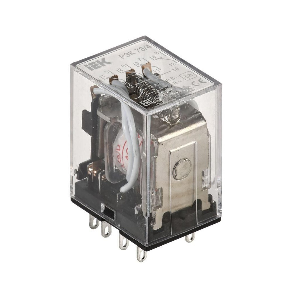 Реле промежуточное IEK РЭК 78-4, 3А, 24В, AC, модульное, RRP20-4-03-024A