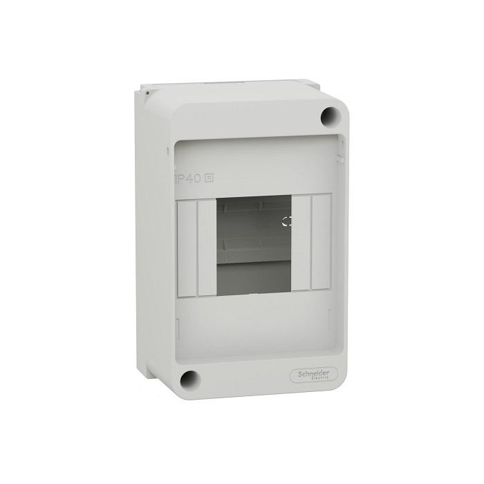 Бокс пластиковый Schneider Electric EASY 9 XS, IP40, 4 модуля, навесной без дверцы, EZ9EAA104