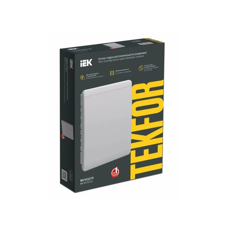 Бокс пластиковый Iek Tekfor ЩРВ-П-54, белая дверь встраиваемый KP13-V-54-41-K01-K01