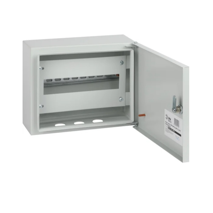 Щит распределительный металлический Эра Simple ЩРН-12 250х300х120 мм, IP31, 12 модулей, навесной серый Б0041673