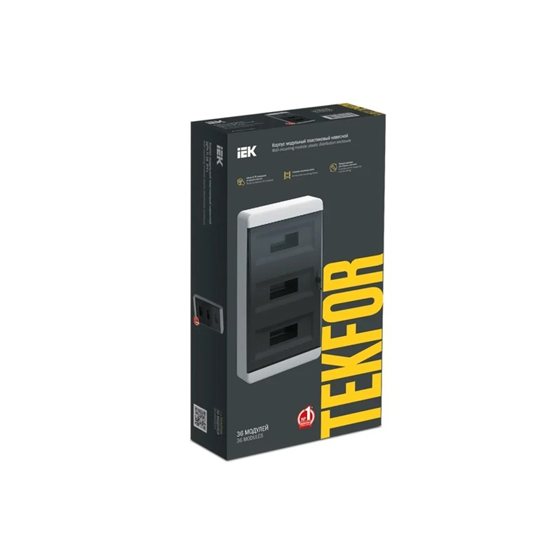 Бокс пластиковый накладной IEK TEKFOR ЩРН-П-36 IP41 прозрачная дверь 36 модулей
