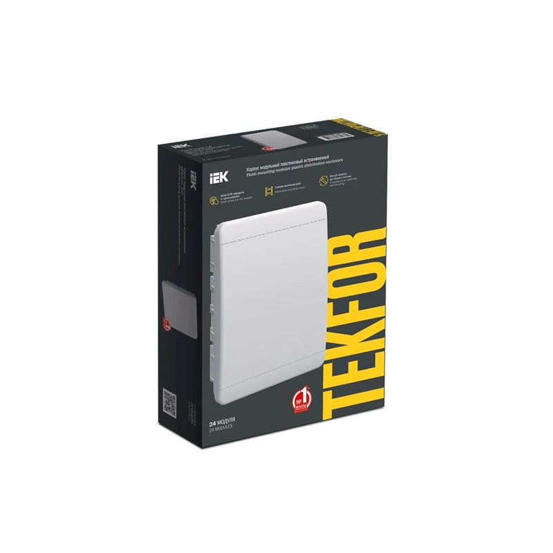 Бокс пластиковый врезной IEK TEKFOR ЩРВ-П-24 IP41 белая дверь 24 модулей