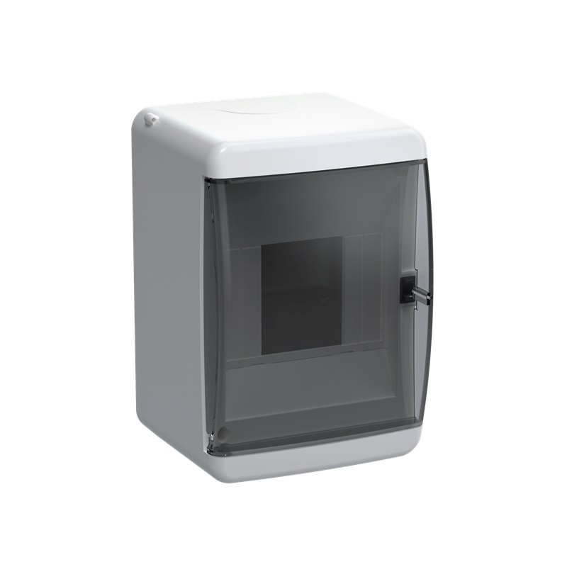 Бокс пластиковый накладной IEK TEKFOR КМПн-4 IP41 прозрачная дверь 4 модуля