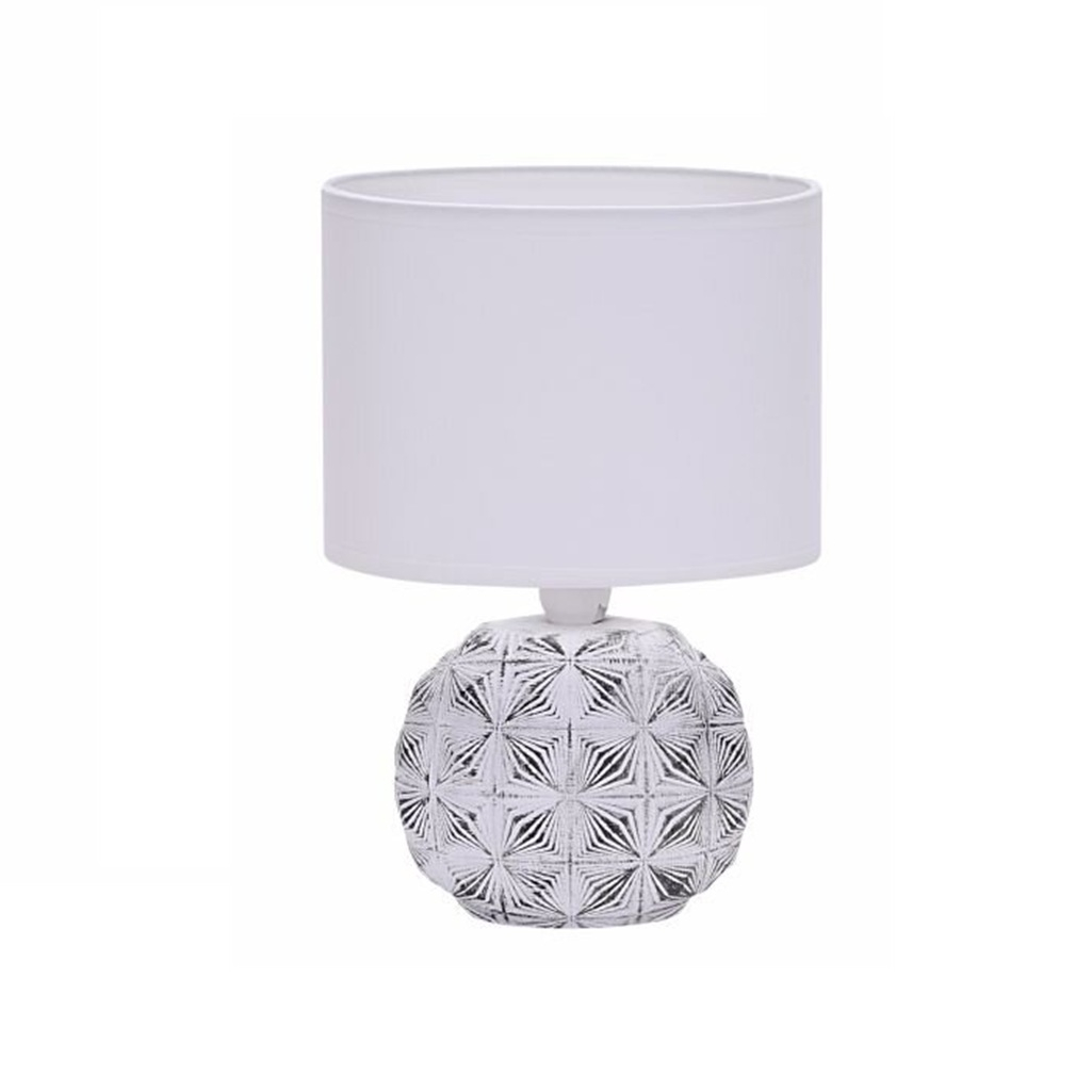 Светильник настольный Leek LE TL JULIE 02 WHITE GREY с абажуром, Е14, белый с серым