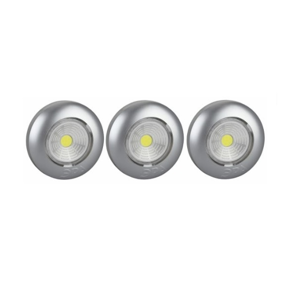 Фонарь светодиодный подсветка ЭРА Пушлайт SB-504 Аврора 3 шт серебристый на батарейках