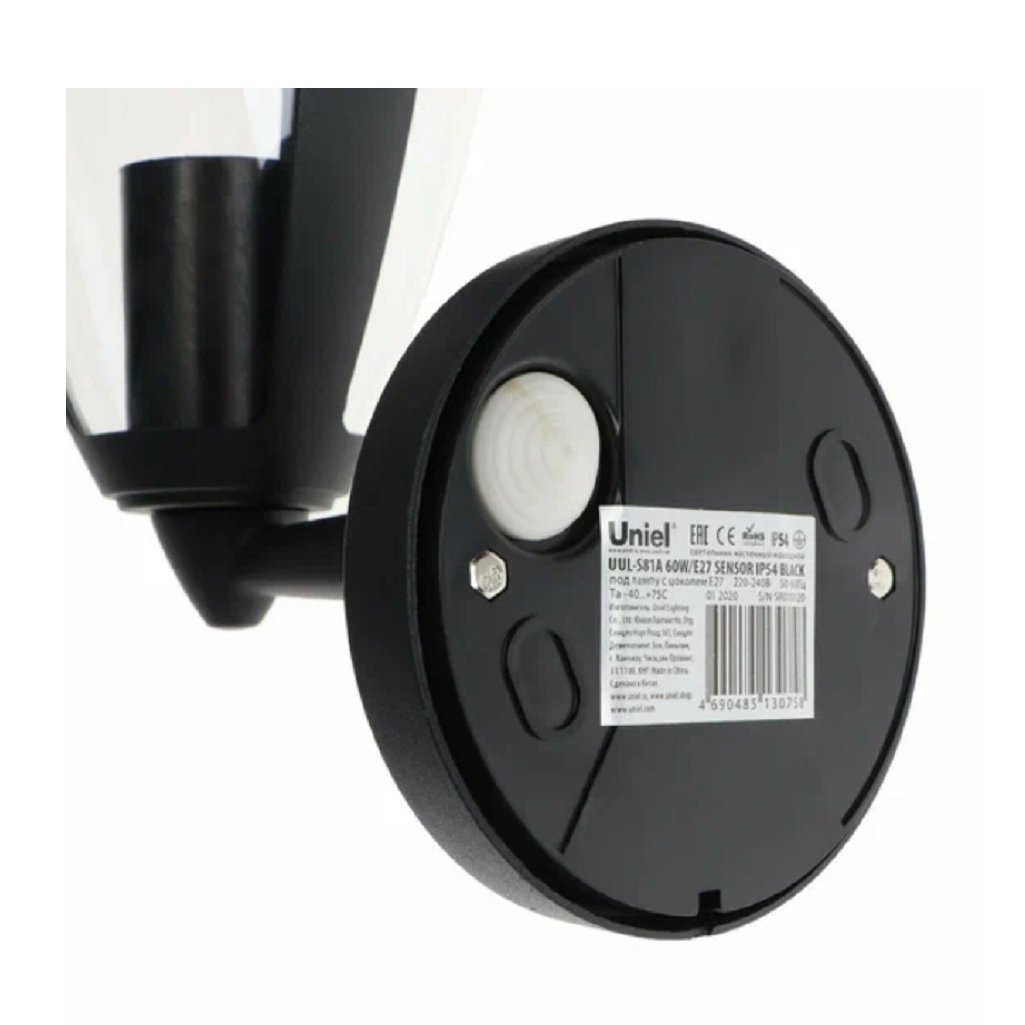 Светильник уличный Uniel UUL-S81A Е27 накладной, для ламп накаливания, LED и энергосберегающих ламп