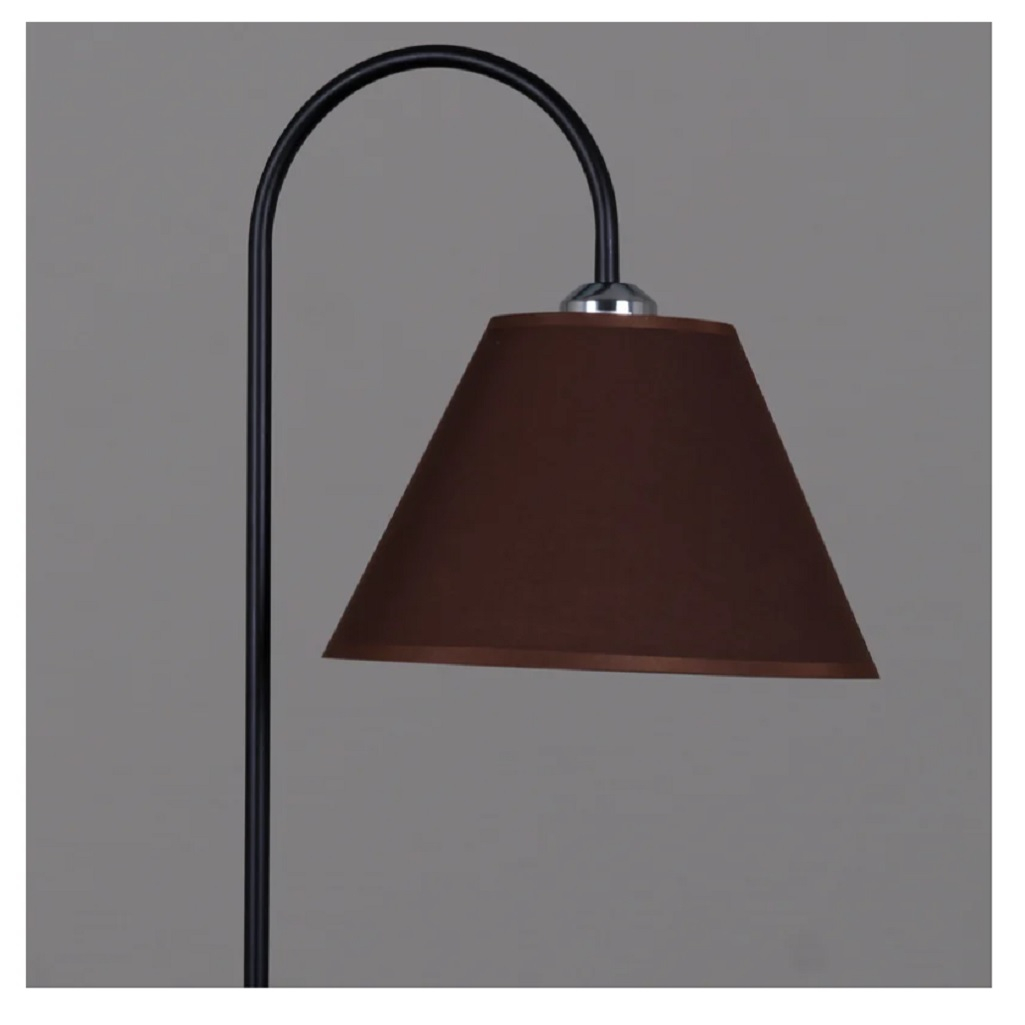 Cветильник напольный Reluce 01719-2.6-01A BK, поворотный механизм, коричневый