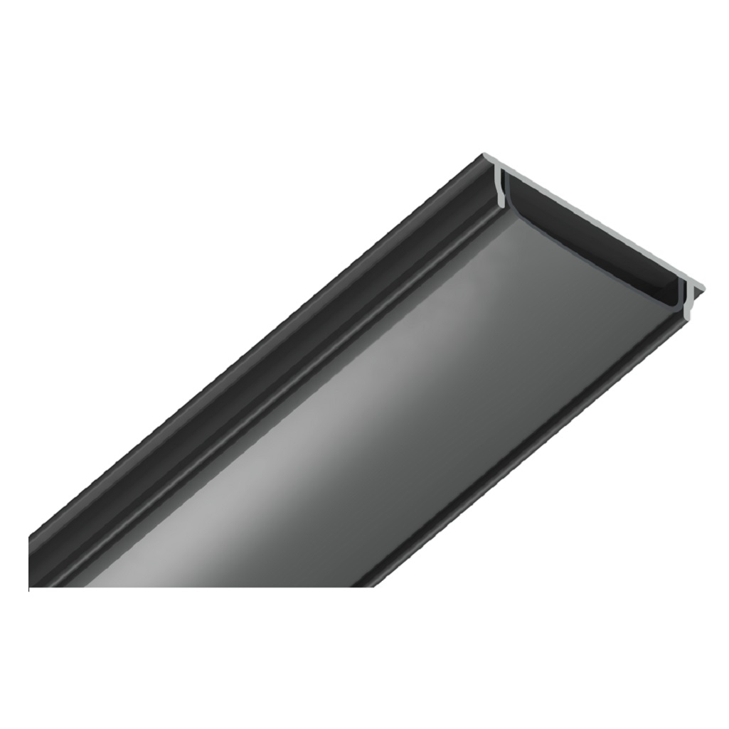 Профиль алюминиевый накладной гибкий Ambrella GP1600BK, черный