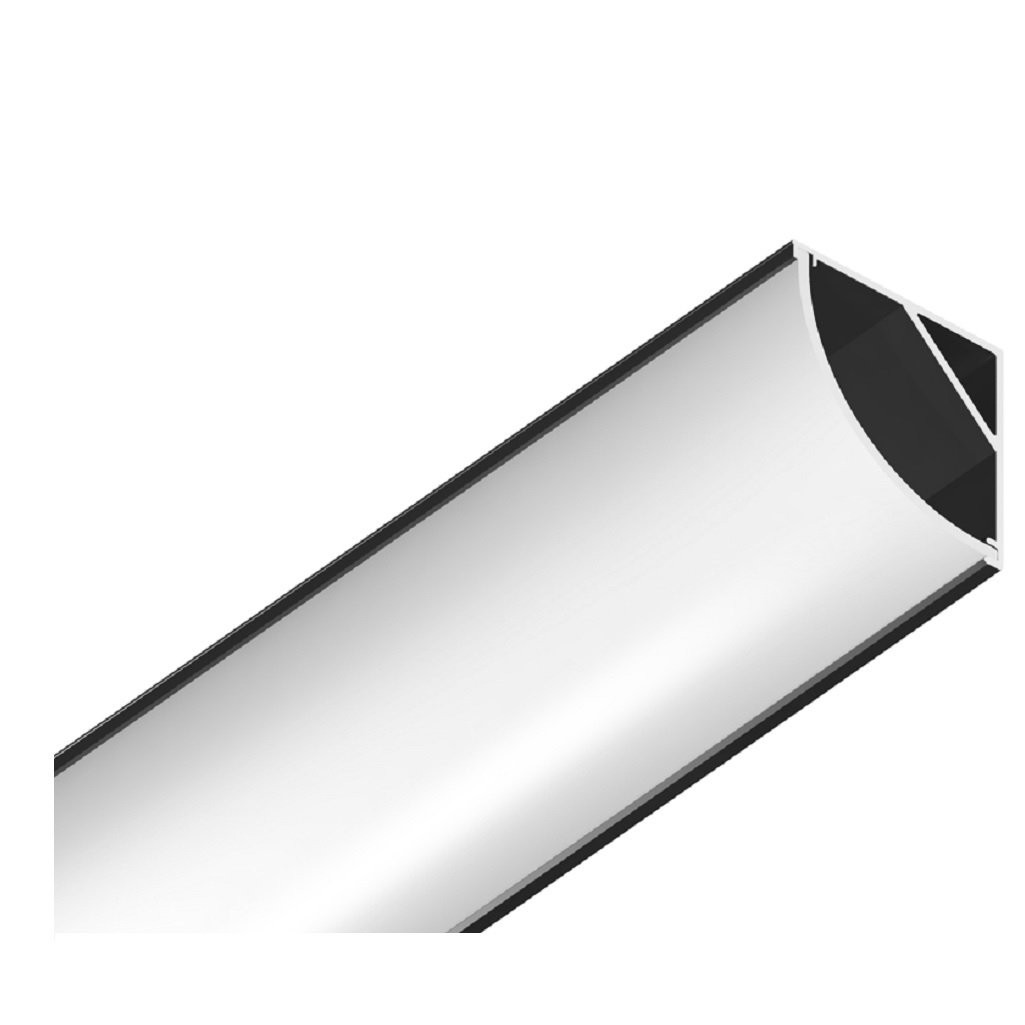 Профиль алюминиевый угловой круглый Ambrella GP2100BK черный/матовый