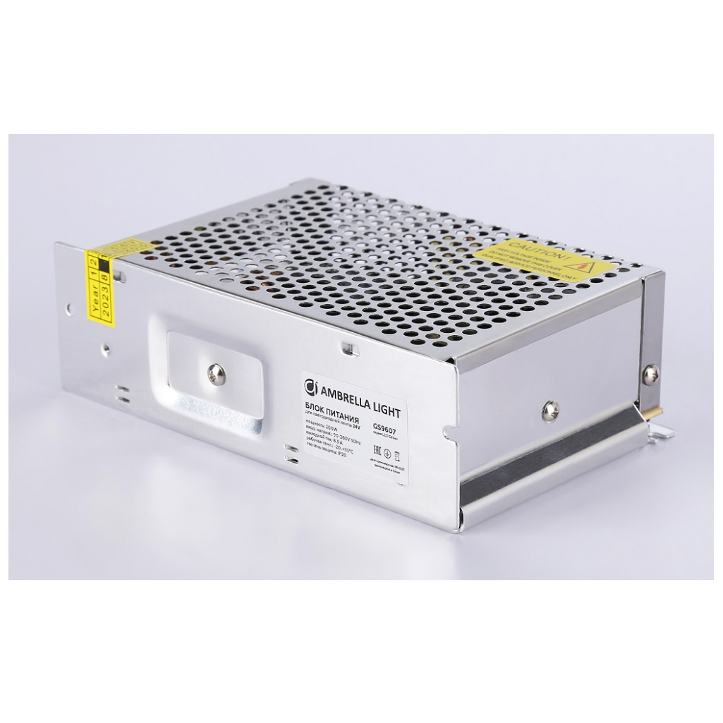 Блок питания для светодиодной ленты Ambrella 24В, 200 Вт, 8.3А IP20 GS9607
