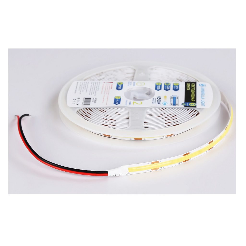Светодиодная лента Ambrella GS2603 COB 320 Led 10 Вт 12В IP20 6500K, 5 метров