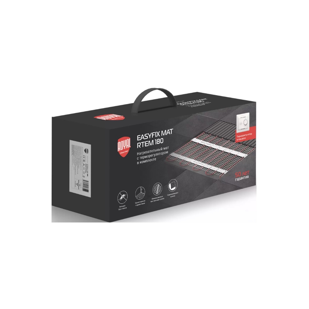 Комплект теплого пола Royal Thermo EasyFix Mat RTEM 2-180-5 с терморегулятором, 900 Вт, 5 кв.м.