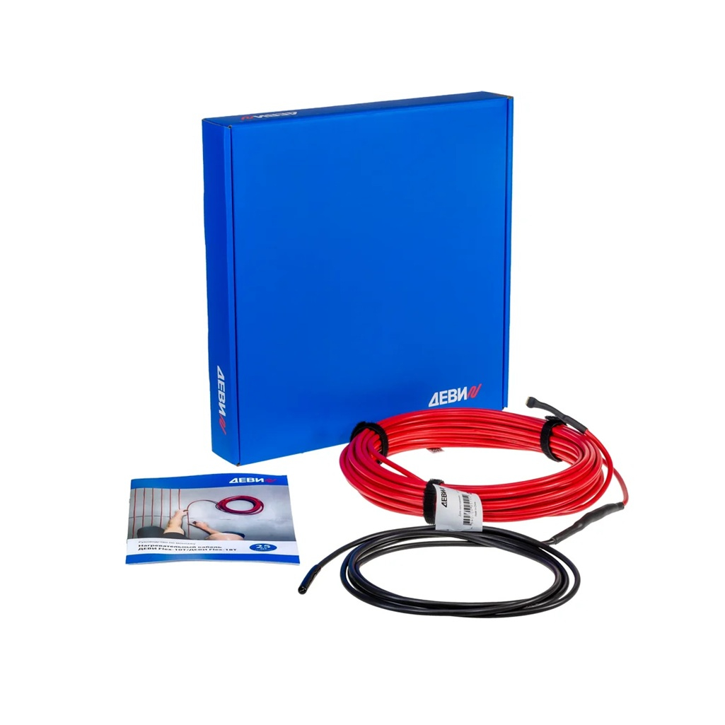Кабель нагревательный ДЕВИ Flex-18T, 230 В, 535 Вт, красный, 29 м