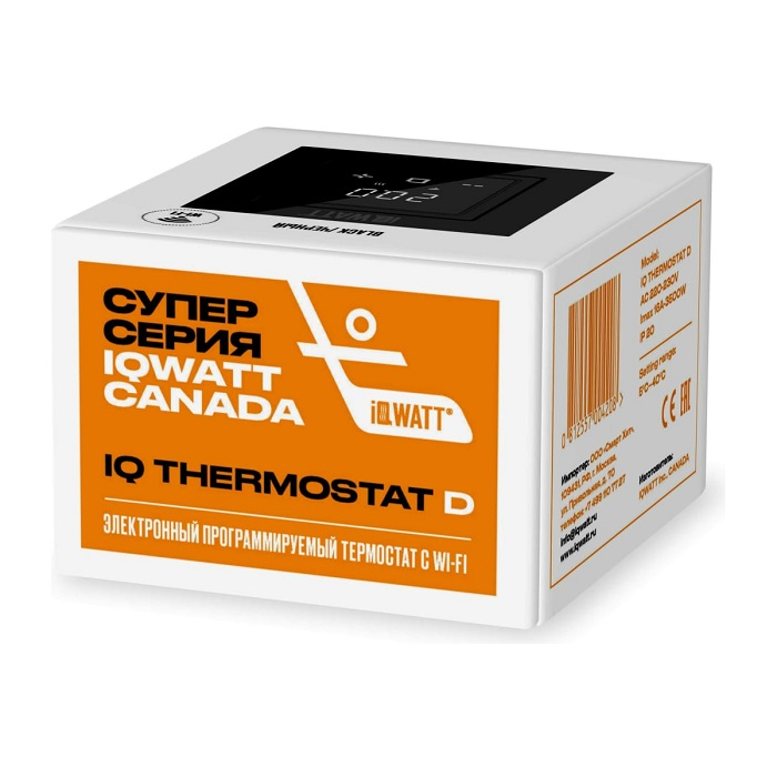 Терморегулятор IQ WATT IQ TERMOSTAT D WI-FI черный