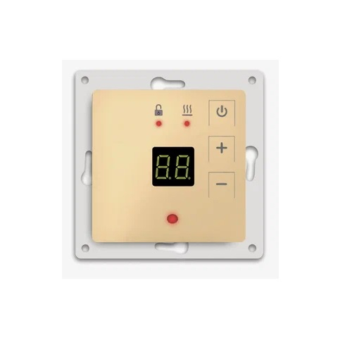 Терморегулятор ЭргоЛайт ТР-09 Атлас Дизайн, датчик пола, встраиваемый, бежевый 00-00009328