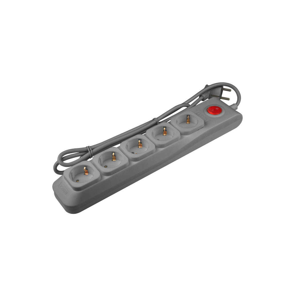 Фильтр сетевой Uniel Universal S-GSU5-5 UL-00001749, с заземлением, 5 розеток, 5м, 2.2 кВт