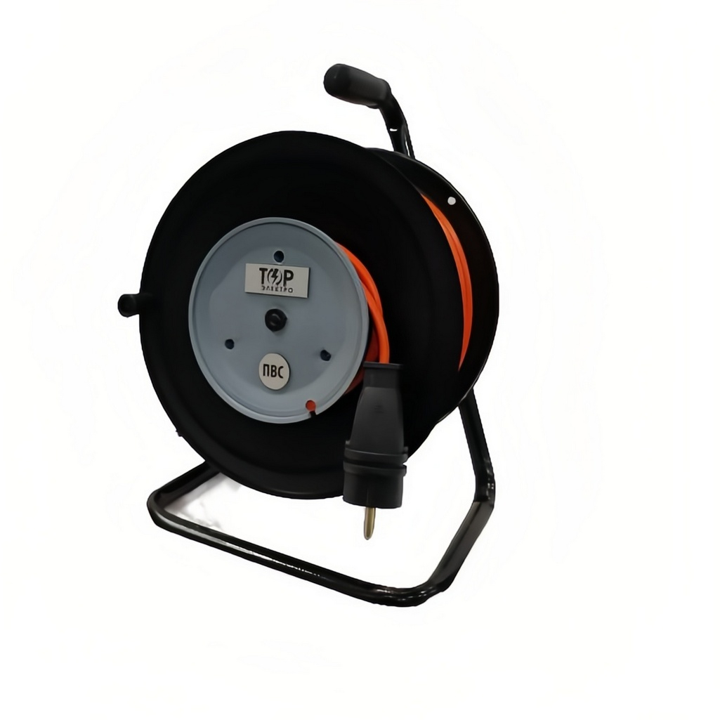 Удлинитель Торэлектро 402 ПВС, без заземления, 4 розетки, 30 м,2.2 кВт, на катушке