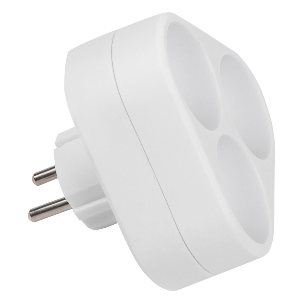 Разветвитель сетевой Uniel S-ES3-16F White без заземления, 3 розетки, 3.5 кВт