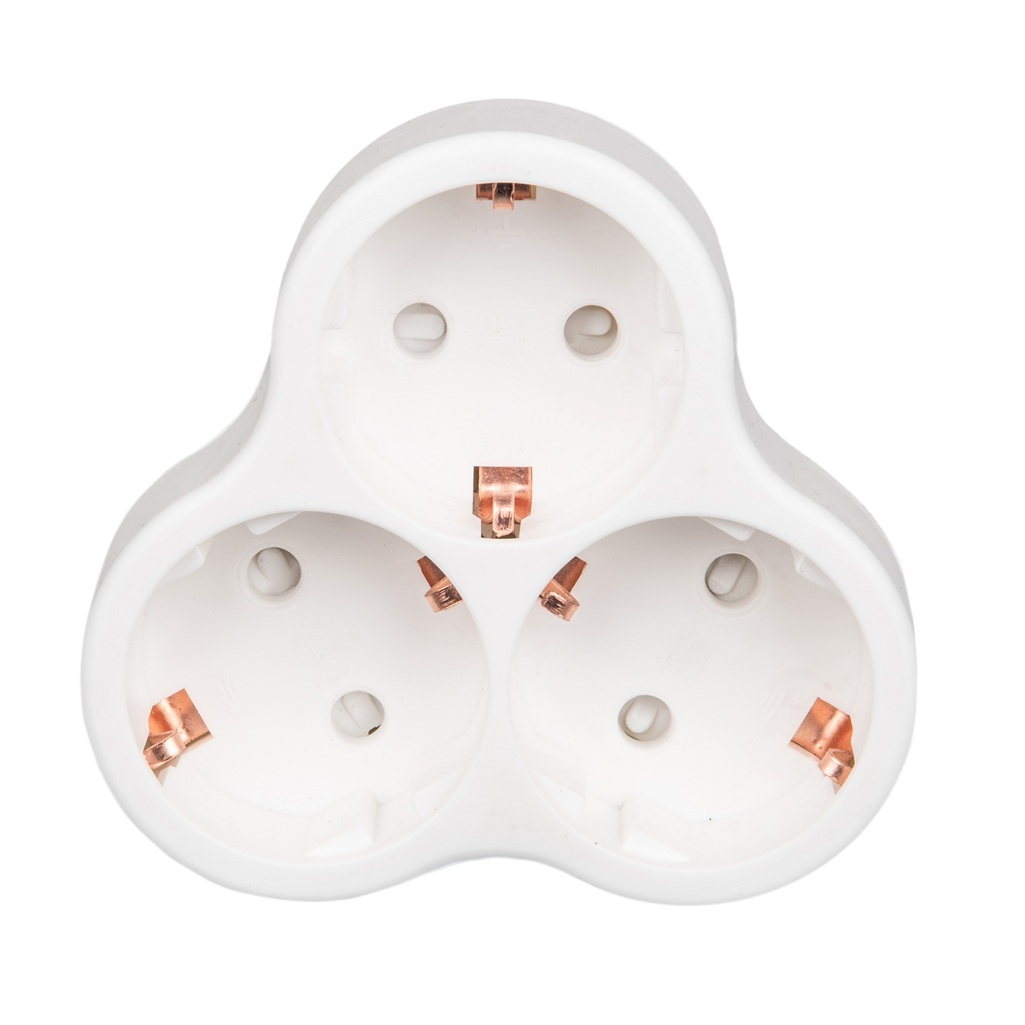 Разветвитель сетевой Uniel S-GES3-16F White с заземлением, 3 розетки, 3.5 кВт