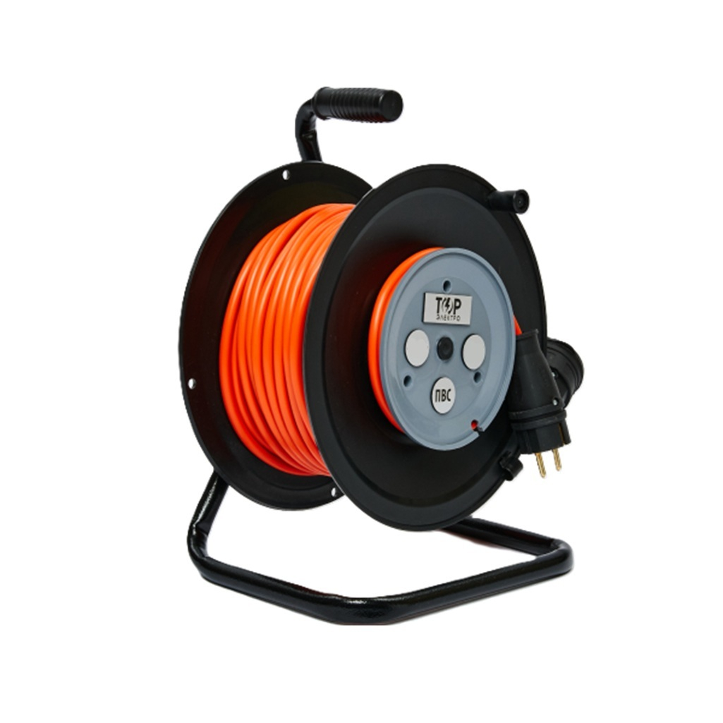 Удлинитель ТОР 308 ПВС без заземления, 1 розетка, 50 м, 3.5 кВт на катушке