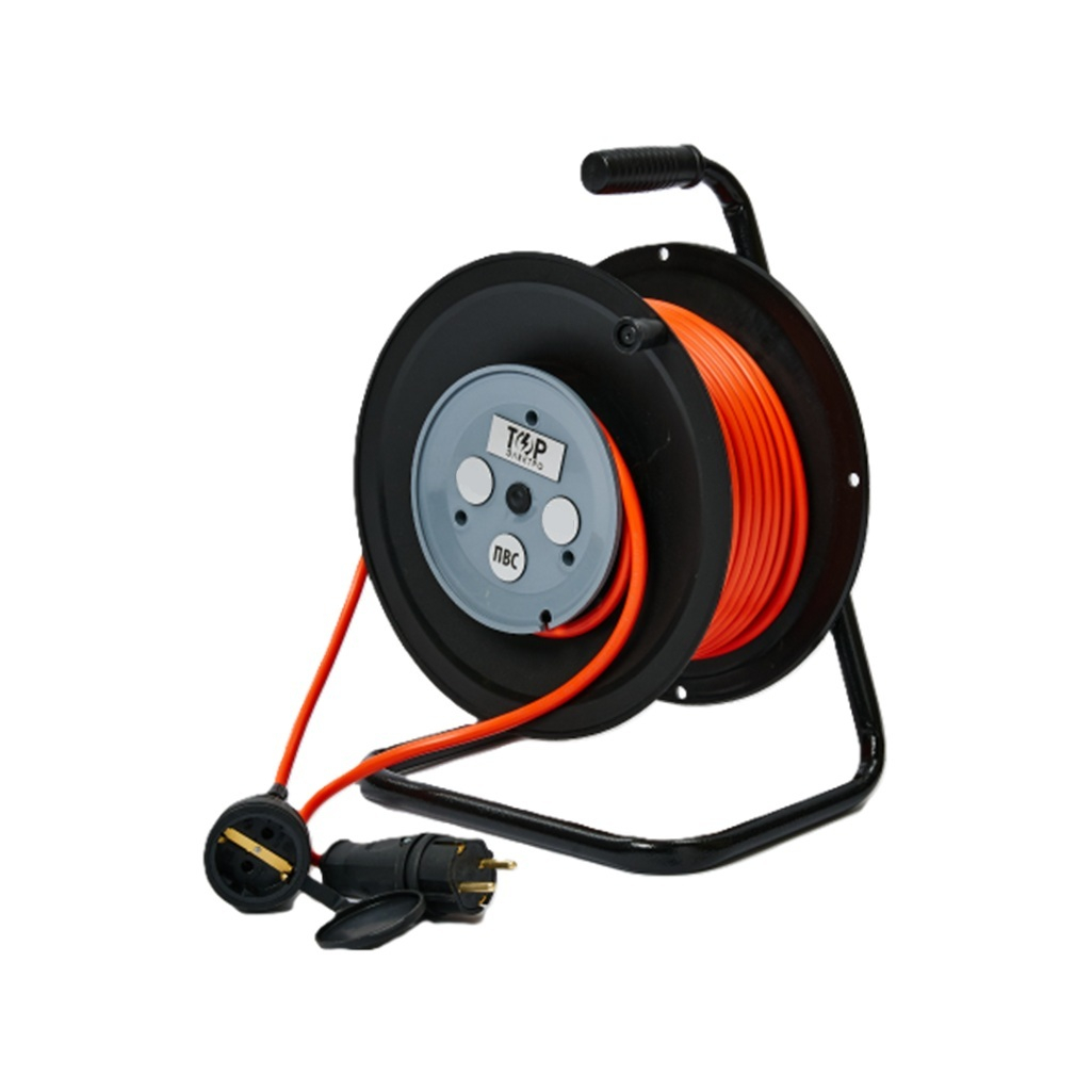Удлинитель ТОР 318 ПВС с заземлением, 1 розетка, 30 м, 3.5 кВт на катушке